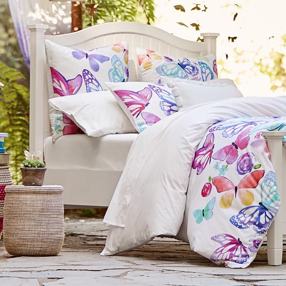 PBteen Beadboard Curved Headboard Bed + Trundle pbteen epic summer sale