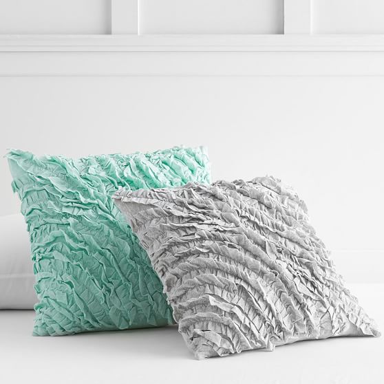 PBteen Textured Rosette Pillow Cover Pool Green pottery barn teen epic summer sale