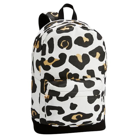 PBteen The Emily & Meritt Black/Gold Leopard Backpack pottery barn teen pbteen epic summer sale