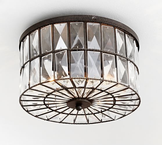 Pottery Barn ADELINE CRYSTAL FLUSHMOUNT pottery barn chandeliers sale