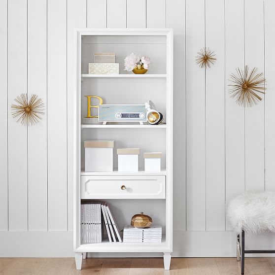 Pottery Barn Teen Auburn Bookcase White pbteen study and save sale