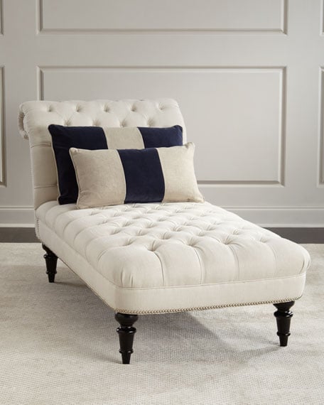 Roloson Tufted Chaise Neutral Horchow summer sale 2017
