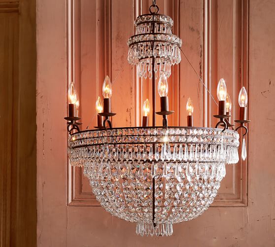 Pottery Barn ELLA CRYSTAL CHANDELIER sale pottery barn 20 percent off