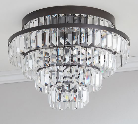 Pottery Barn GEMMA CRYSTAL TIERED FLUSHMOUNT sale 20 off