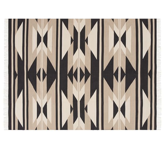 THE EMILY & MERITT DIAMOND INDOOR/OUTDOOR FLATWEAVE RUG - MULTI emily & meritt for Pottery Barn collection