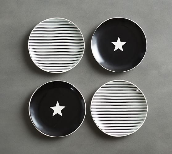 THE EMILY & MERITT STAR APPETIZER PLATE, SET OF 4 emily & meritt for Pottery Barn collection