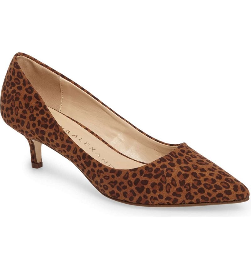 ATHENA ALEXANDER Teague Pointy Toe Pump Tan Leopard Fabric leopard print heels fall 2017