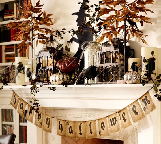 Pottery Barn HAPPY HALLOWEEN BANNER pottery barn fall decorating sale