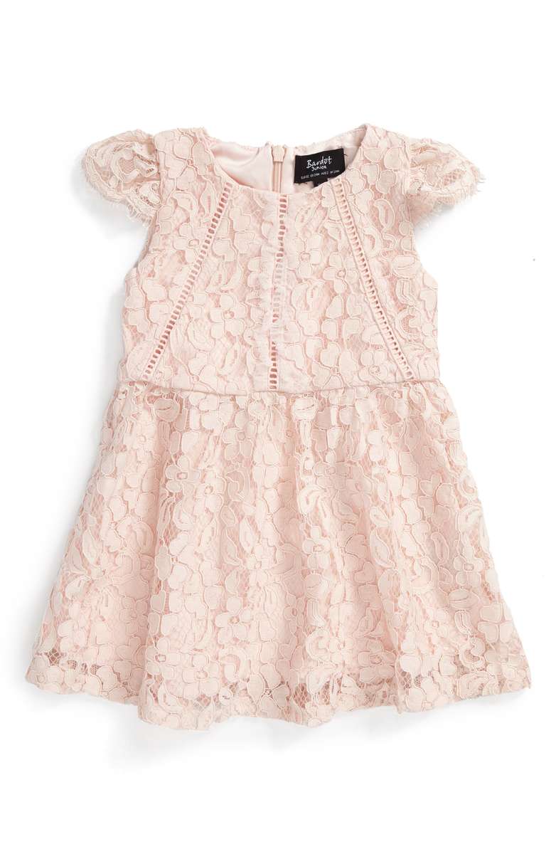 Bardot Junior Cap Sleeve Lace Dress (Baby Girls & Toddler Girls) Pink thanksgiving dresses for baby girls