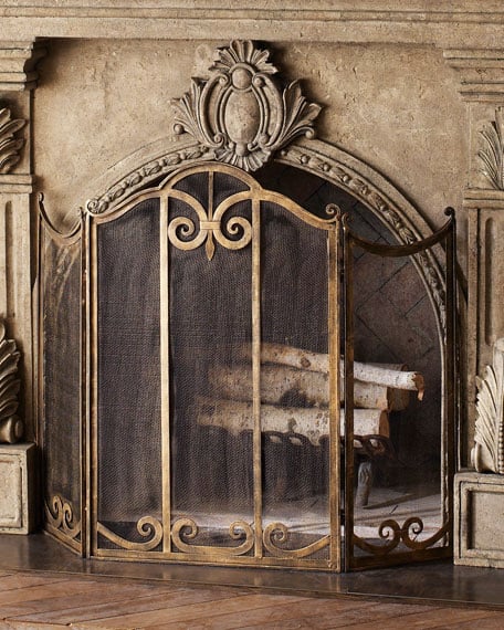 Classic Fireplace Screen Horchow bed and bath sale
