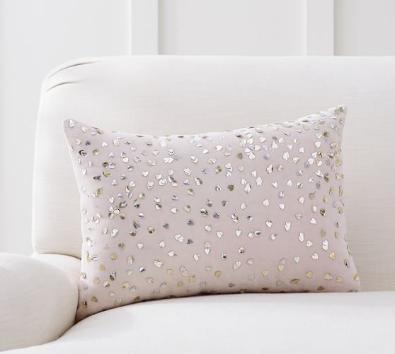 MONIQUE LHUILLIER VELVET EMBELLISHED LUMBAR PILLOW monique lhuillier for pottery barn collection throw decorative pillows