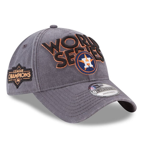 New Era Houston Astros Gray 2017 American League Champions Replica 9TWENTY Adjustable Hat alcs champions houston astros