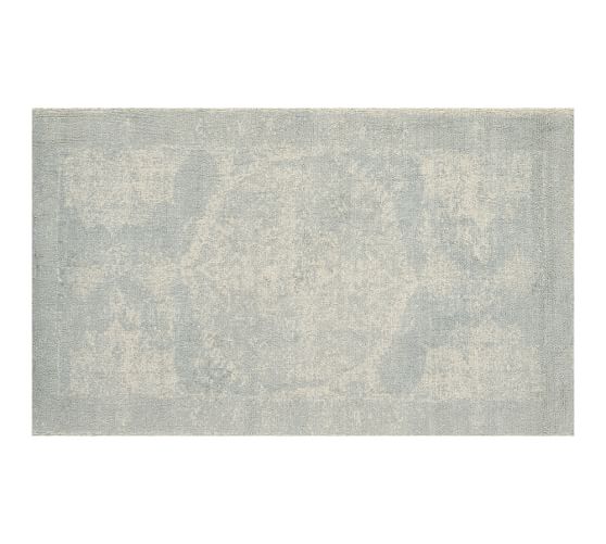 Pottery Barn BARRET PRINTED RUG - Porcelain Blue pottery barn friends and family sale