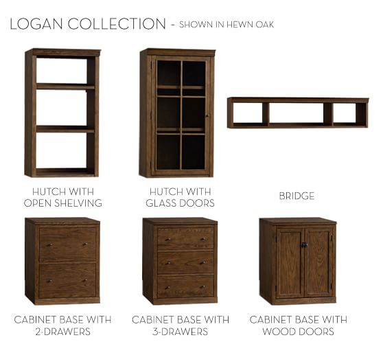 Pottery Barn BUILD YOUR OWN - LOGAN MODULAR COMPONENTS, HEWN OAK pottery barn flash sale