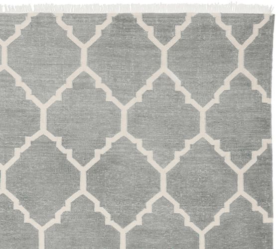 Pottery Barn NATALIE DHURRIE RUG - GRAY pottery barn flash sale
