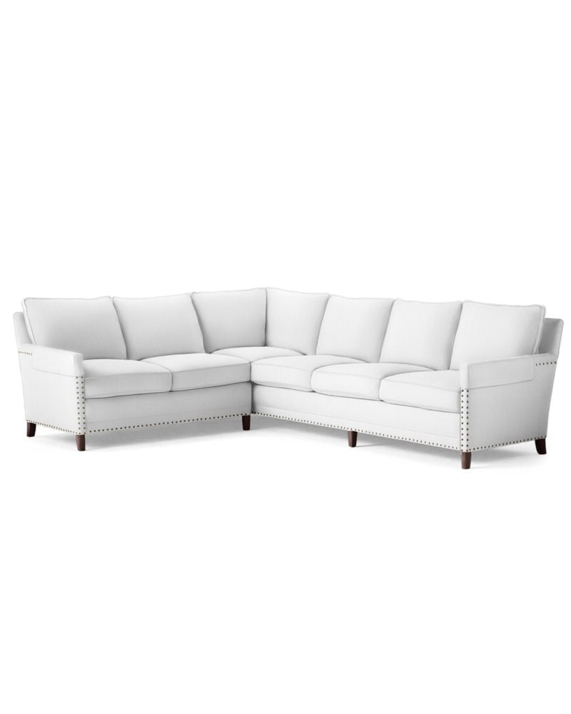 Serena and Lily Spruce Street Left-Facing L-Sectional with Nailheads serena and lily friends and family sale