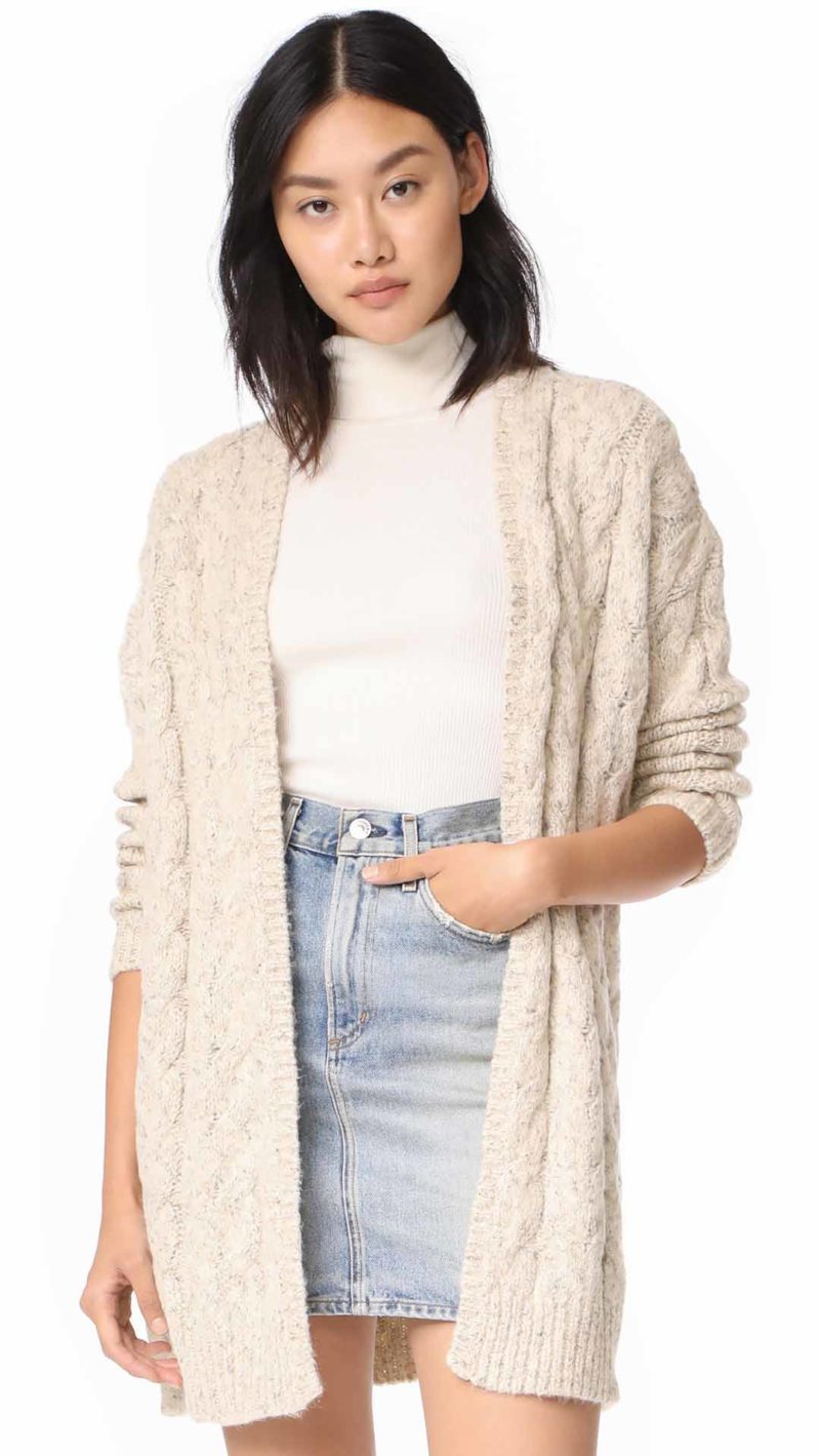 Soft Joie Tienna Cardigan Heather Bone chunky cardigans fall winter 2018