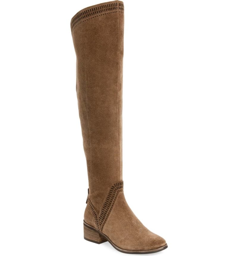VINCE CAMUTO Karinda Over the Knee Boot Olive Branch Suede over the knee boots fall winter