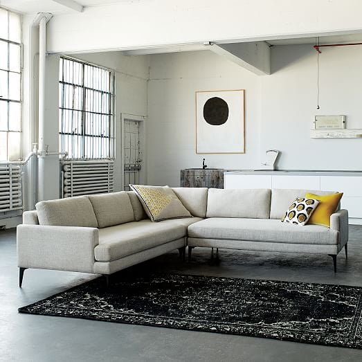West Elm Andes 3-Piece Sectional west elm long weekend sale