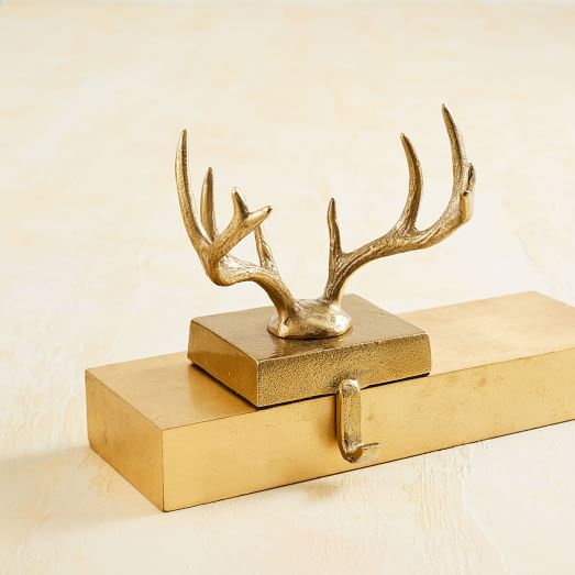 West Elm Antlers Stocking Holder west elm long weekend sale