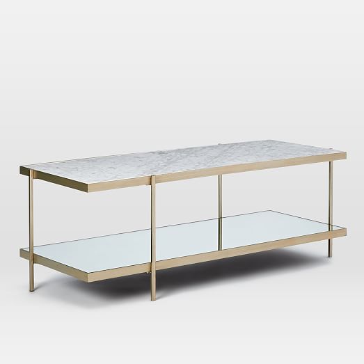 West Elm Avery Coffee Table Carrara Marble Top west elm warehouse sale