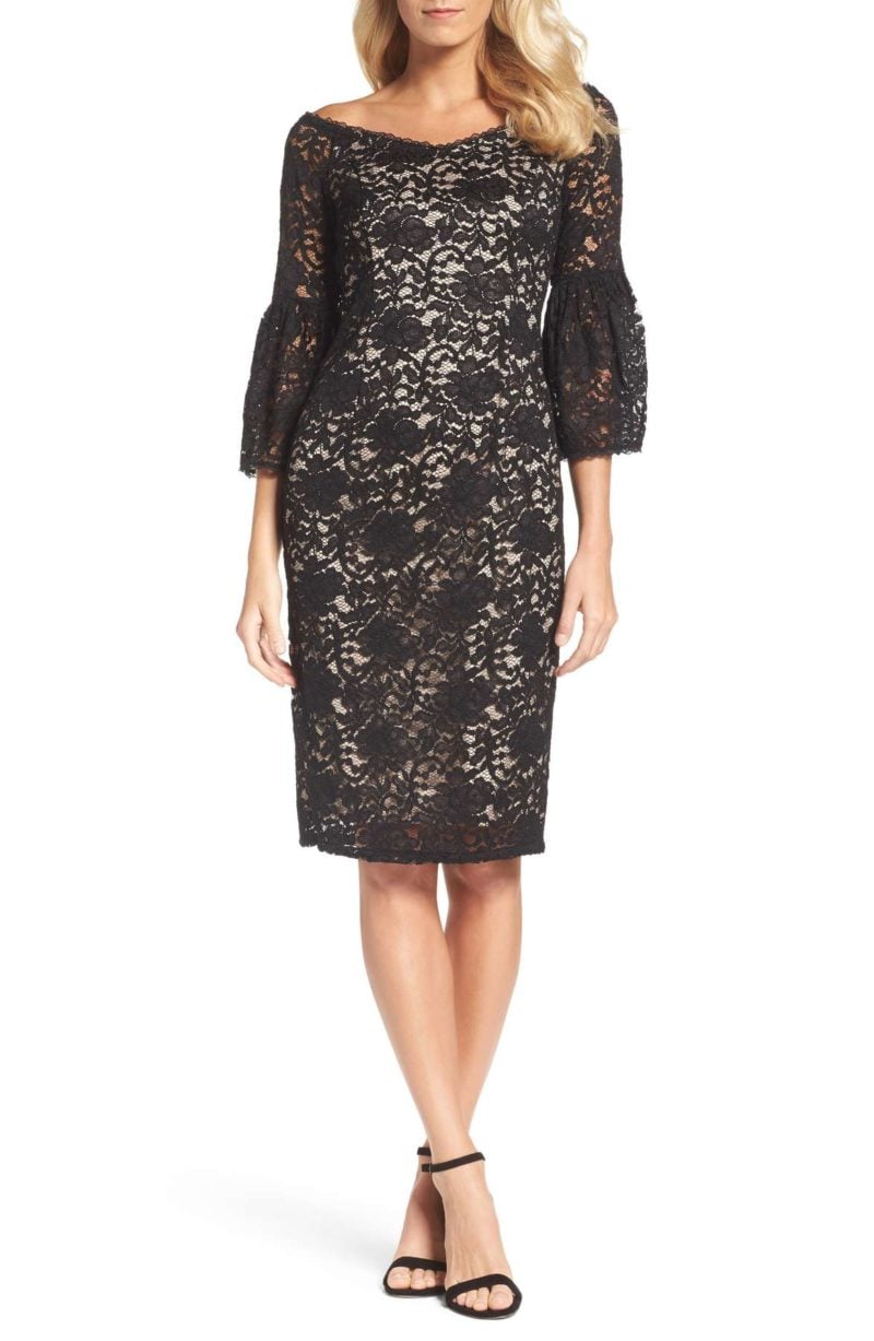Adrianna Papell Juliet Lace Off the Shoulder Dress black friday sale nordstrom holiday party dresses under 100 dollars