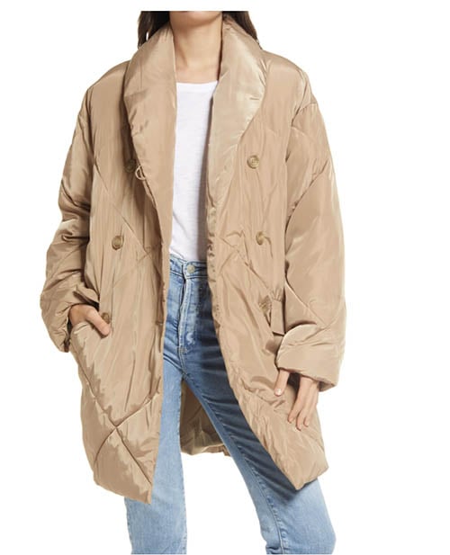 Free People Ella Puffer Coat Sand Stone puffer jackets women fashion trend winter