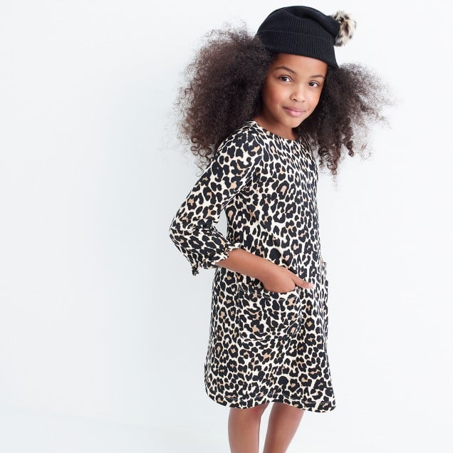 J.Crew Girls' leopard-print dress item H1917 Carribean Sand Sizes 2, 3, 4 thanksgiving dresses for toddler girls