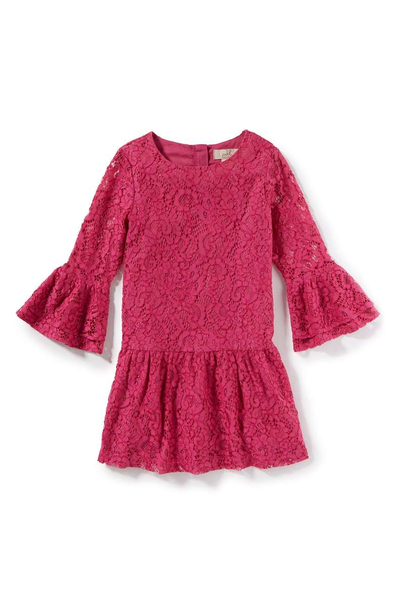 PEEK Simone Crochet Lace Party Dress Fuchsia Toddler, Little Girl & Big Girl thanksgiving dresses for toddler girls