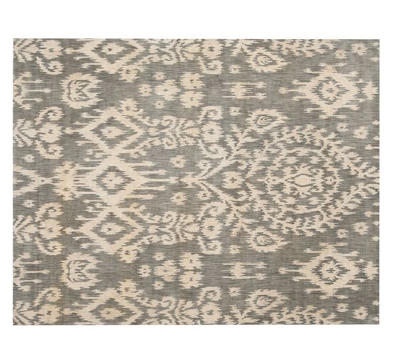 Pottery Barn IKAT HAND-LOOMED RUG - GRAY mega sale
