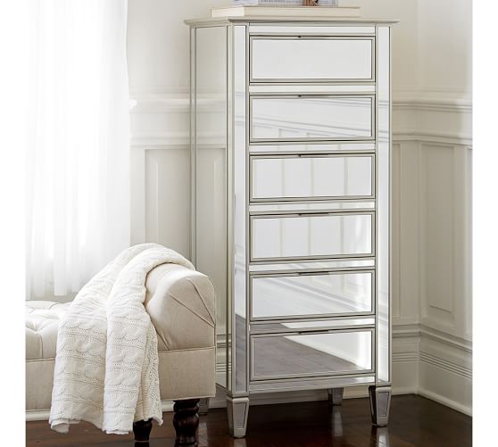 Pottery Barn PARK MIRRORED TOWER DRESSER pottery barn mega sale
