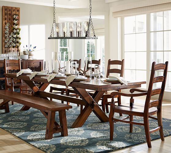 Pottery Barn TOSCANA EXTENDING DINING TABLE, ALFRESCO BROWN pottery barn mega sale