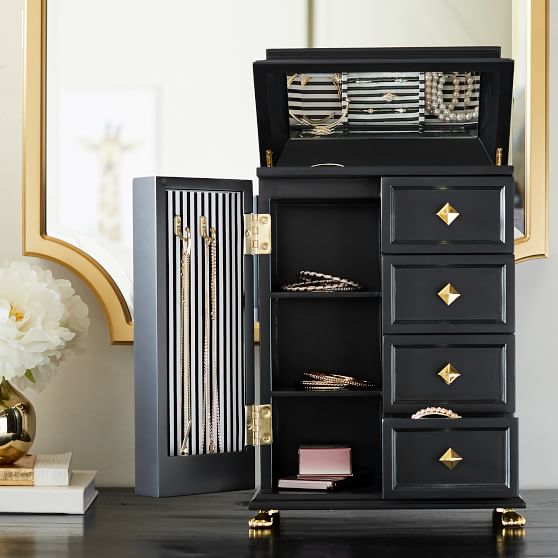 The Emily & Meritt Regency Jewelry Tower Black Gold emily and meritt for pbteen sale