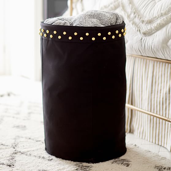 The Emily & Meritt Studded Hamper Black Gold emily & meritt for pbteen sale