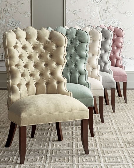 Haute House Isabella Upholstered Tufted Dining Chair Horchow friends and family sale