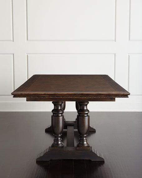 Hooker Furniture Reverie Trestle Dining Table Dark Brown horchow friends and family sale
