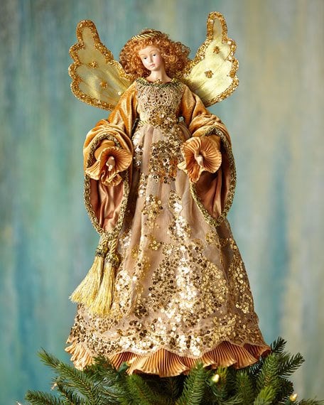 Katherine's Collection Golden Angel Christmas Tree Topper Horchow friends and family sale