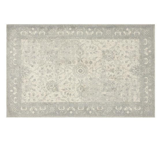 Monique Lhuillier Printed Rug Gray pottery barn kids buy more save more sale