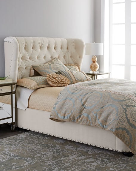 Monterey Queen Tufted Bed Ivory horchow friends and family sale