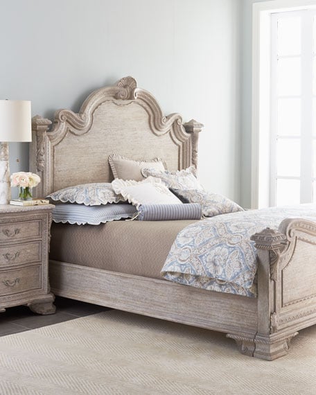 Piers King Bed White horchow friends and family sale
