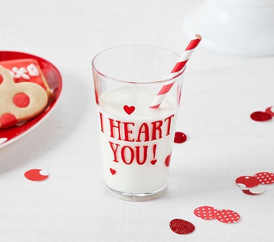 Pottery Barn Kids "I Heart You" Tumbler Glass Red pottery barn kids buy more save more sale