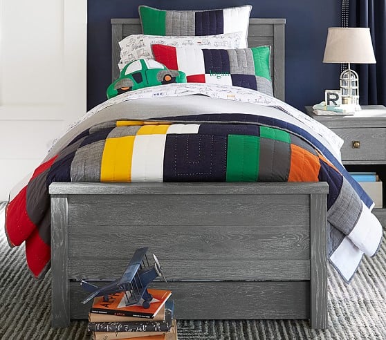 Pottery Barn Kids Charlie Low Footboard Bed Smoked Charcoal pottery barn kids buy more save more sale