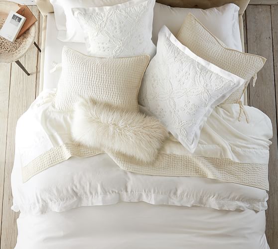 Pottery Barn PICK-STITCH HANDCRAFTED QUILT & SHAM Eco-Friendly Pottery barn holiday gifts buy more save more sale
