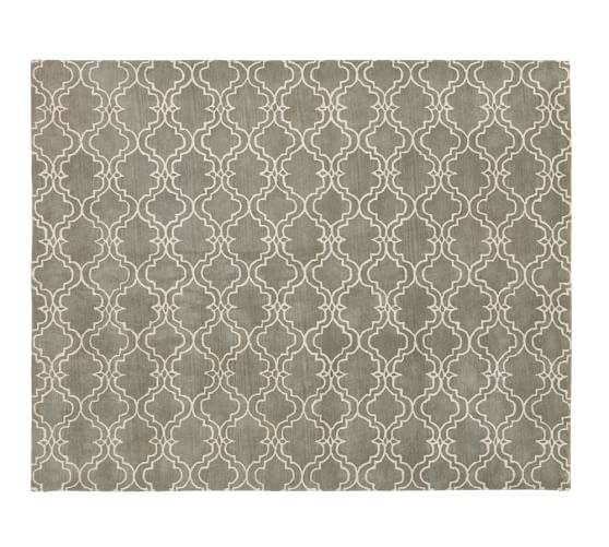 Pottery Barn SCROLL TILE RUG - GRAY pottery barn buy more save more sale