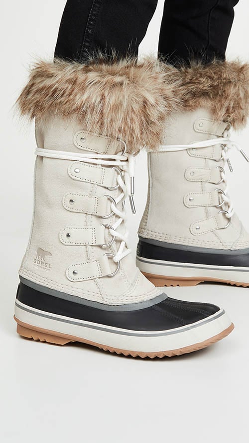 Sorel Joan of Arctic Boots Dark Stone Sea Salt snow boots women