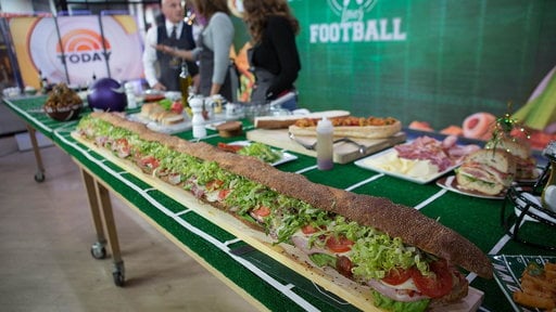 Watch Anthony and Elaina Scotto owners of Fresco by Scotto restaurant show Hoda Kotb (and all of us at home) how to make delicious eggplant rollatini and an Italian inspired giant hero sandwich on the Today show on Friday, December 22, 2017. These tailgate recipes will be perfect as the Green Bay Packers take on the Minnesota Vikings at Lambeau Field on Saturday, December 23rd!