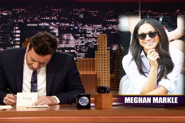 Watch Jimmy Fallon write thank you notes to In N Out, Meghan Markle, hot chocolate, Christmas lights, and many more on the Friday, December 1, 2017 episode of the Tonight Show.
