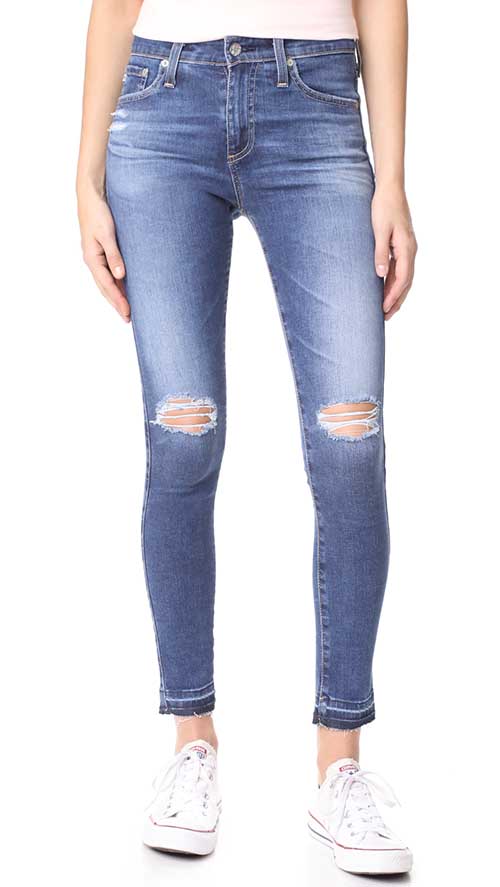 AG The Farrah Ankle Skinny Jeans 13 Years Daybreak Destroyed Shopbop designer sale on sale