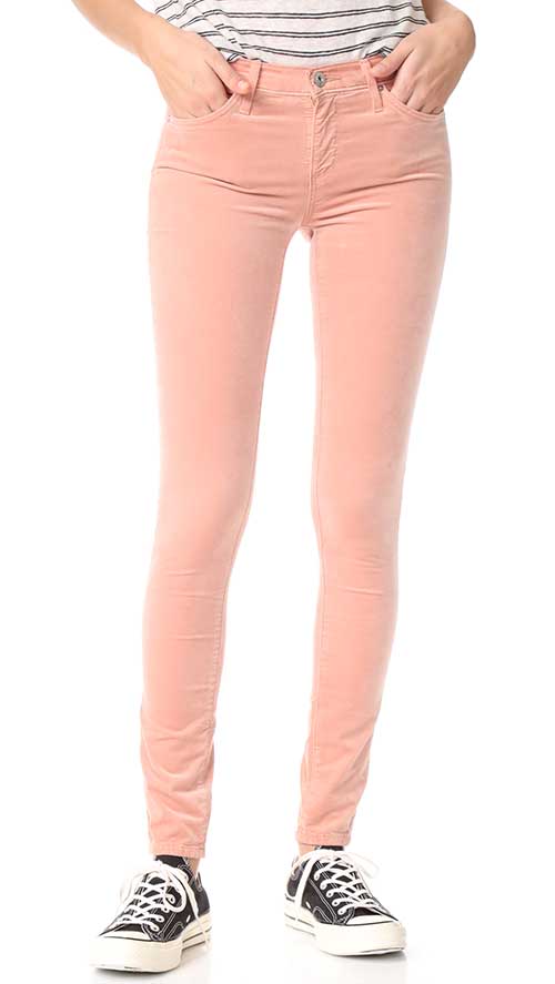 AG The Velvet Legging Jeans Rose Gold shopbop designer sale on sale