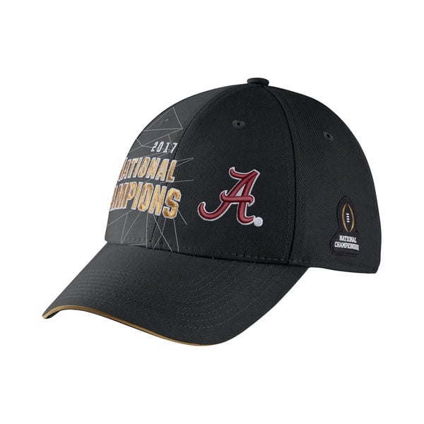 Alabama Crimson Tide Nike College Football Playoff 2017 National Champions Locker Room Adjustable Hat – Black alabama crimson tide 2018 NCAA national champions shirts locker room hats